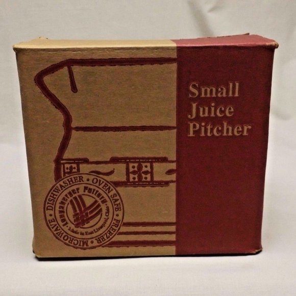 Longaberger Pottery Small Juice Pitcher Classic Blue East Liverpool Ohio w/ Box - Picture 8 of 9